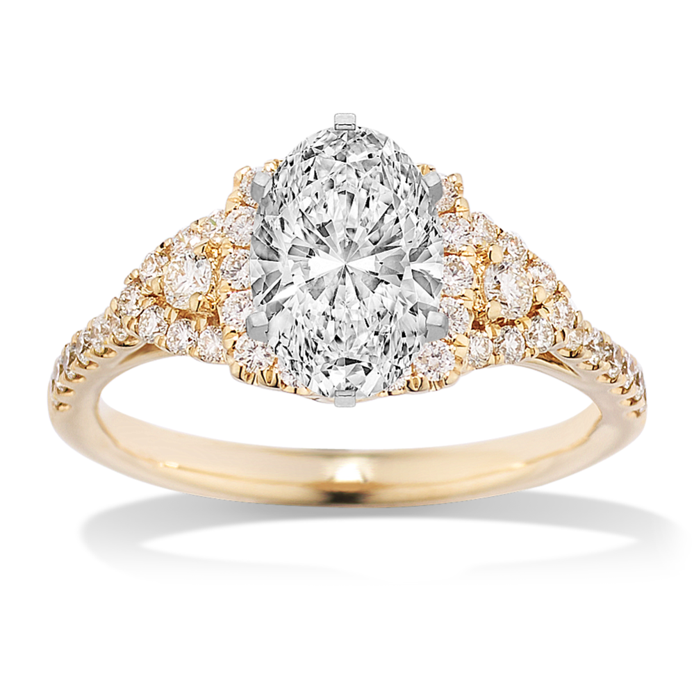 Halo Round Diamond Engagement Ring