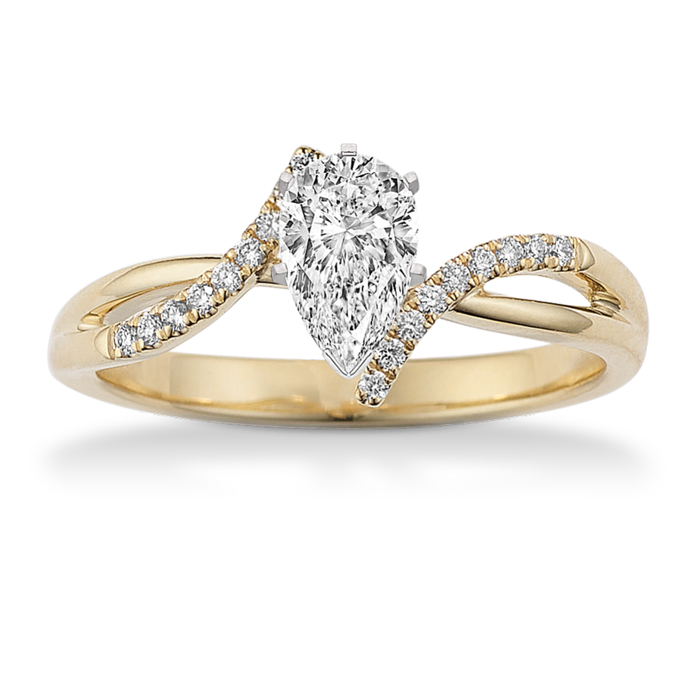 Pick-Your-Gem Diamond Pave Bypass Ring