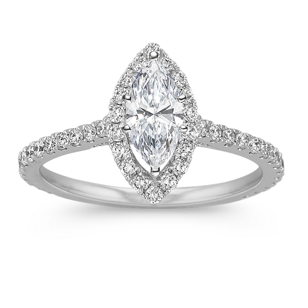 Halo Diamond Engagement Ring