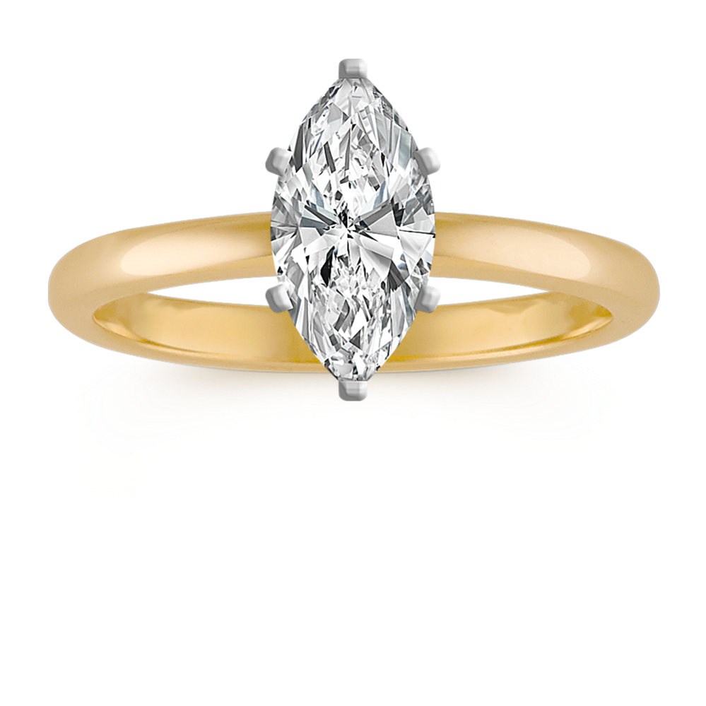 0.93 ct. Natural Diamond Engagement Ring in Yellow Gold