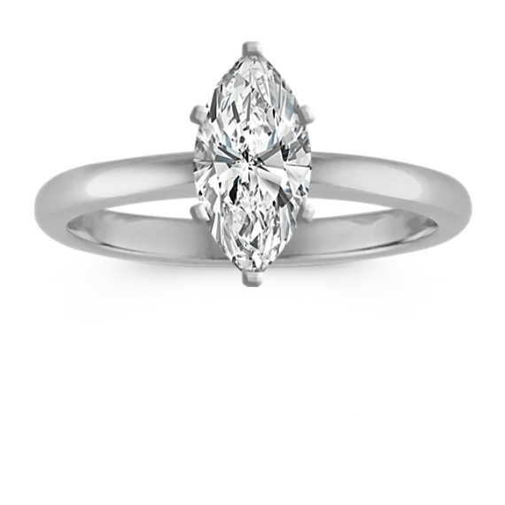Paragon Solitaire 14K White Gold Engagement Ring