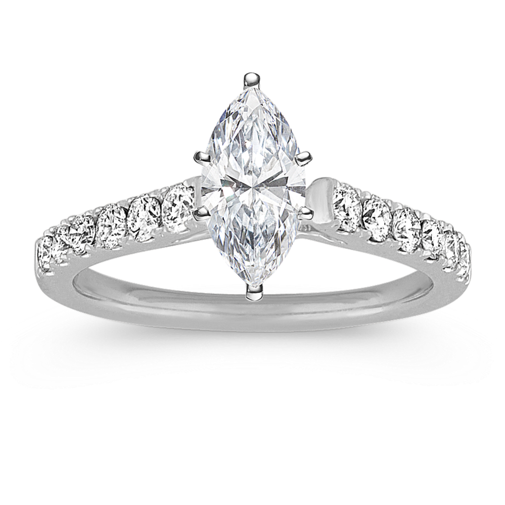 Larissa Cathedral Engagement Ring in Platinum