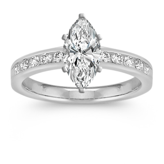 Classic Round Diamond Engagement Ring with Channel-Setting