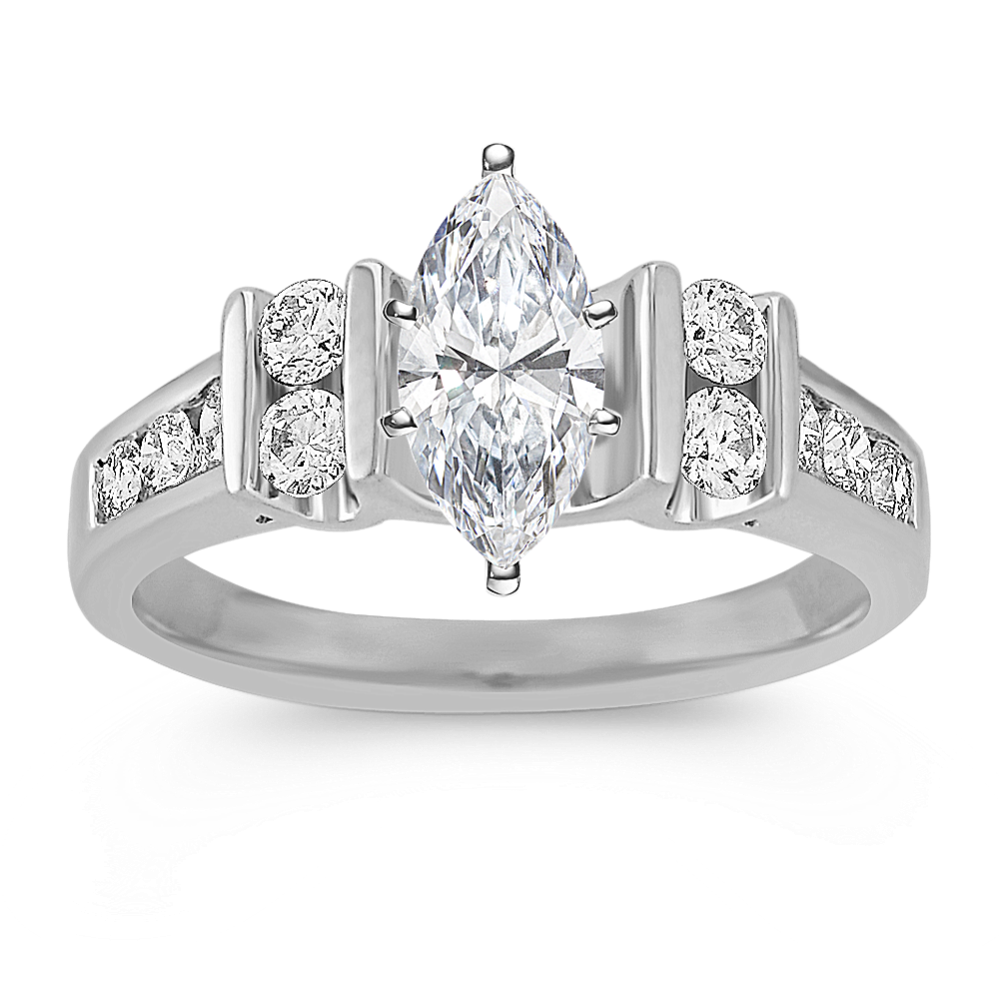 Diamond Engagement Ring with Channel-Setting