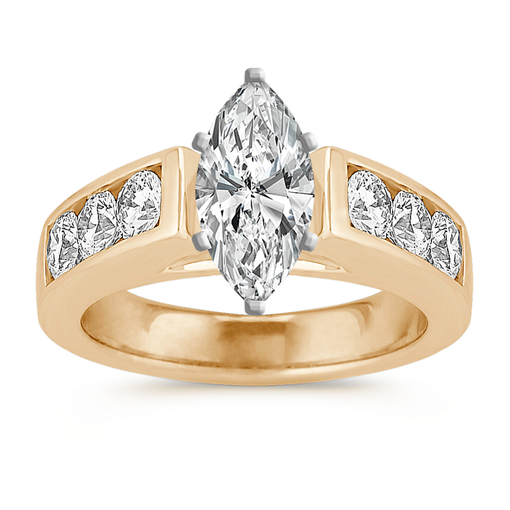 Orchestra Diamond Engagement Ring with Channel-Setting