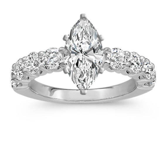 Rowan Diamond Classic Engagement Ring in 14k White Gold