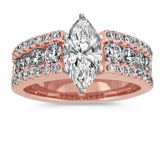 Orion Three-Row Engagement Ring