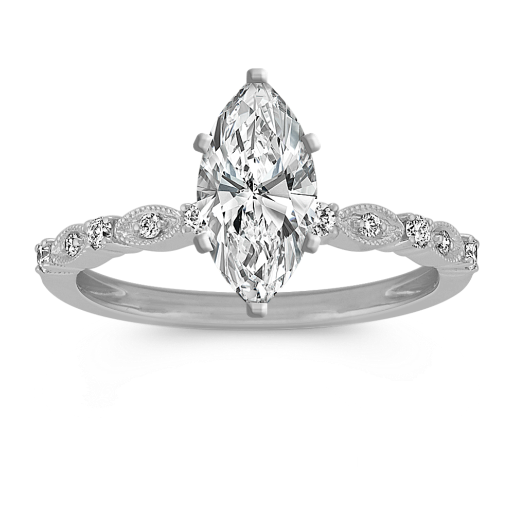 Como Vintage Diamond Engagement Ring in Platinum