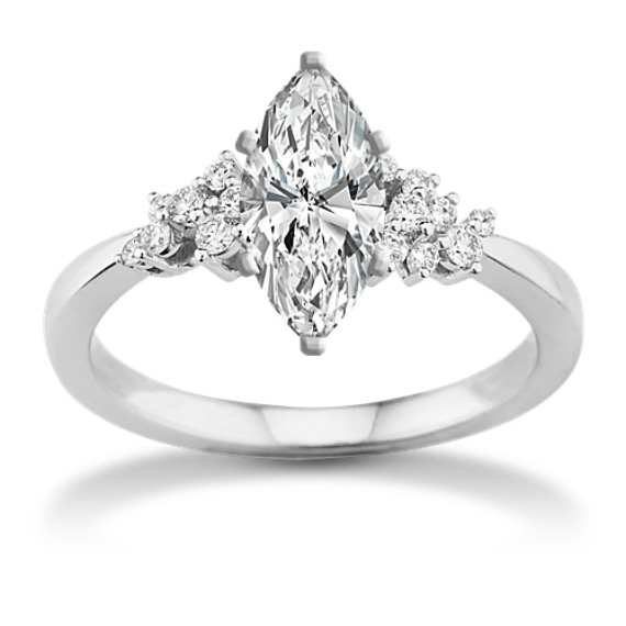Marseille Diamond Engagement Ring with Marquise Diamond