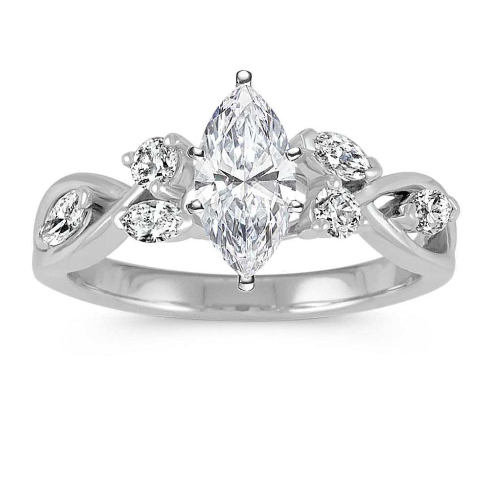 Saskia Cathedral Engagement Ring in Platinum
