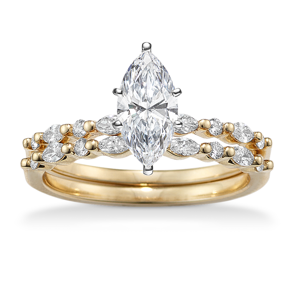 Privet 3/8 tcw tcw Diamond Wedding Set