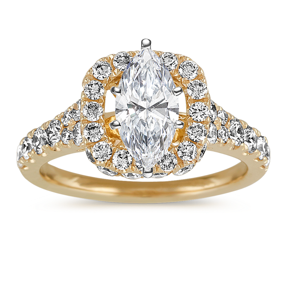 Masquerade Halo Engagement Ring (Cushion)