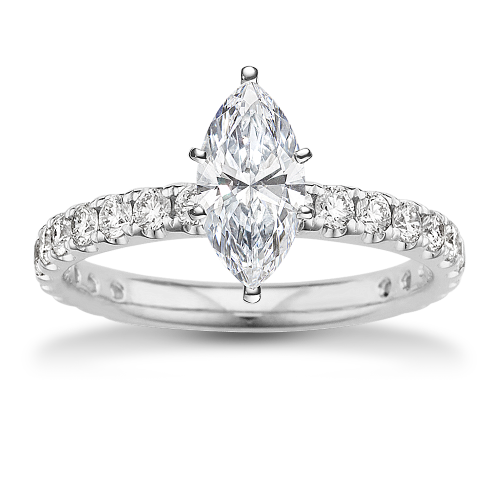 Chanson Diamond Pave Engagement Ring