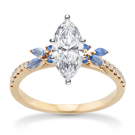 Love Struck Sapphire & Diamond Engagement Ring
