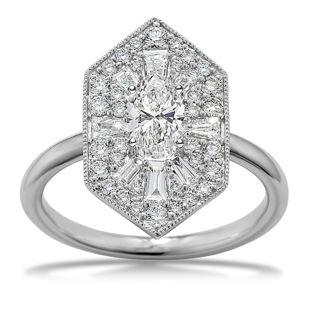 Sunburst Engagement Ring