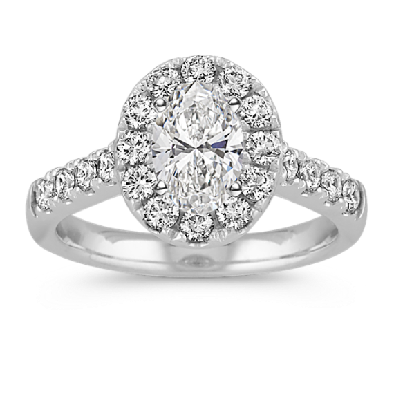 Showstopper Engagement Ring for 0.75 ct Oval