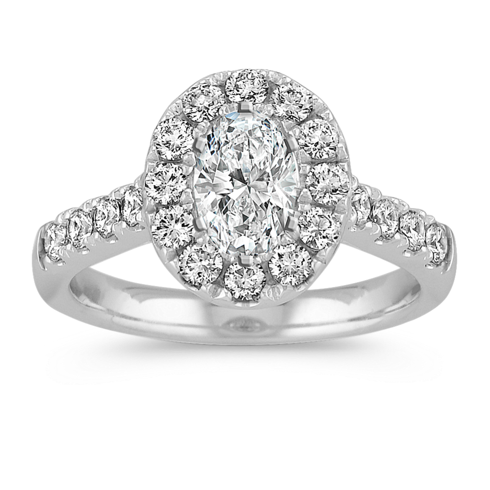 Showstopper Engagement Ring for 0.75 ct Oval