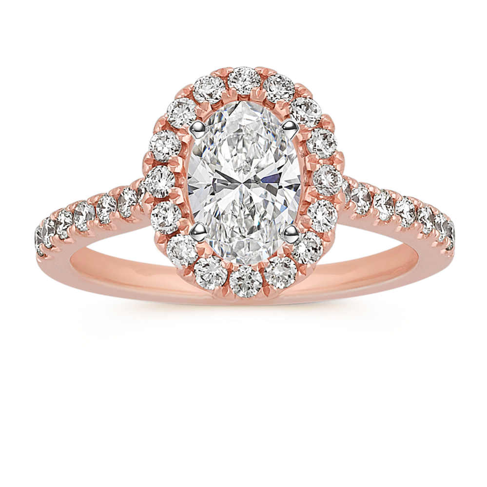 Delia Halo Engagement Ring (Oval)
