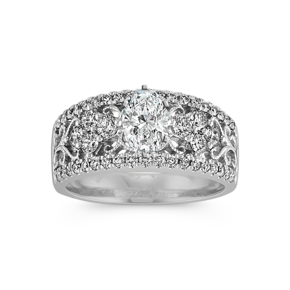 Round Natural Diamond Vintage Engagement Ring