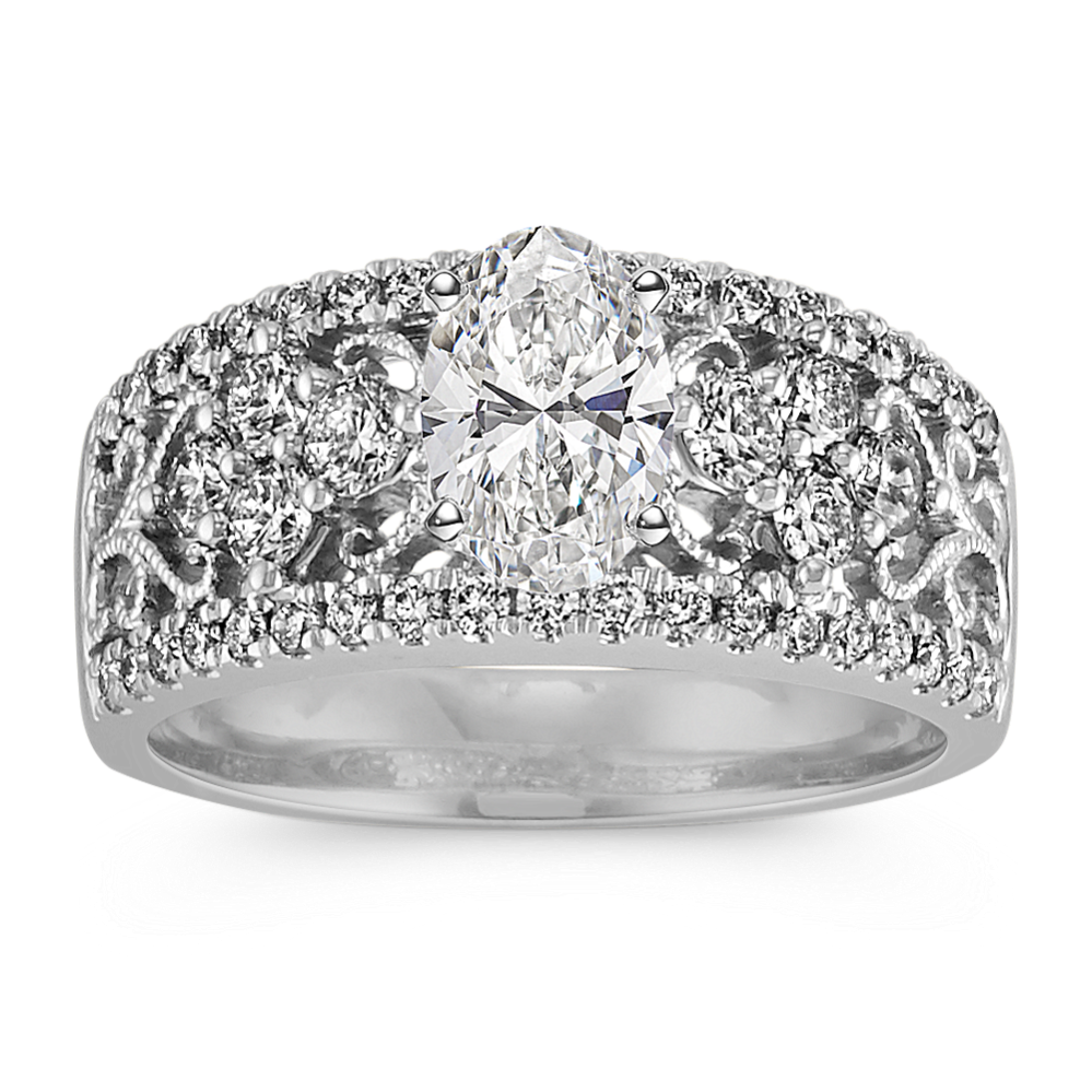 Round Diamond Vintage Engagement Ring