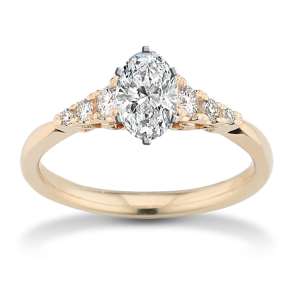 0.74 ct. Lab-Grown Diamond Engagement Ring in Yellow Gold