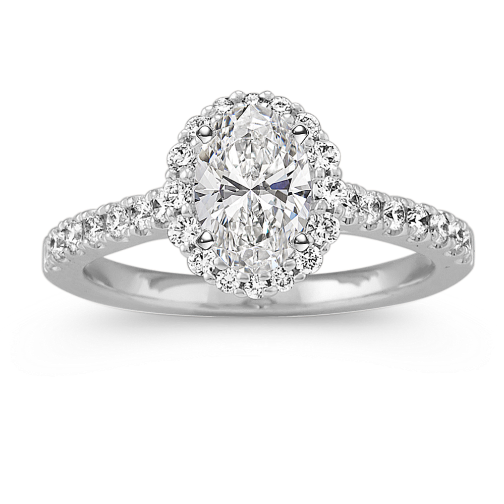 Diamond Halo Engagement Ring