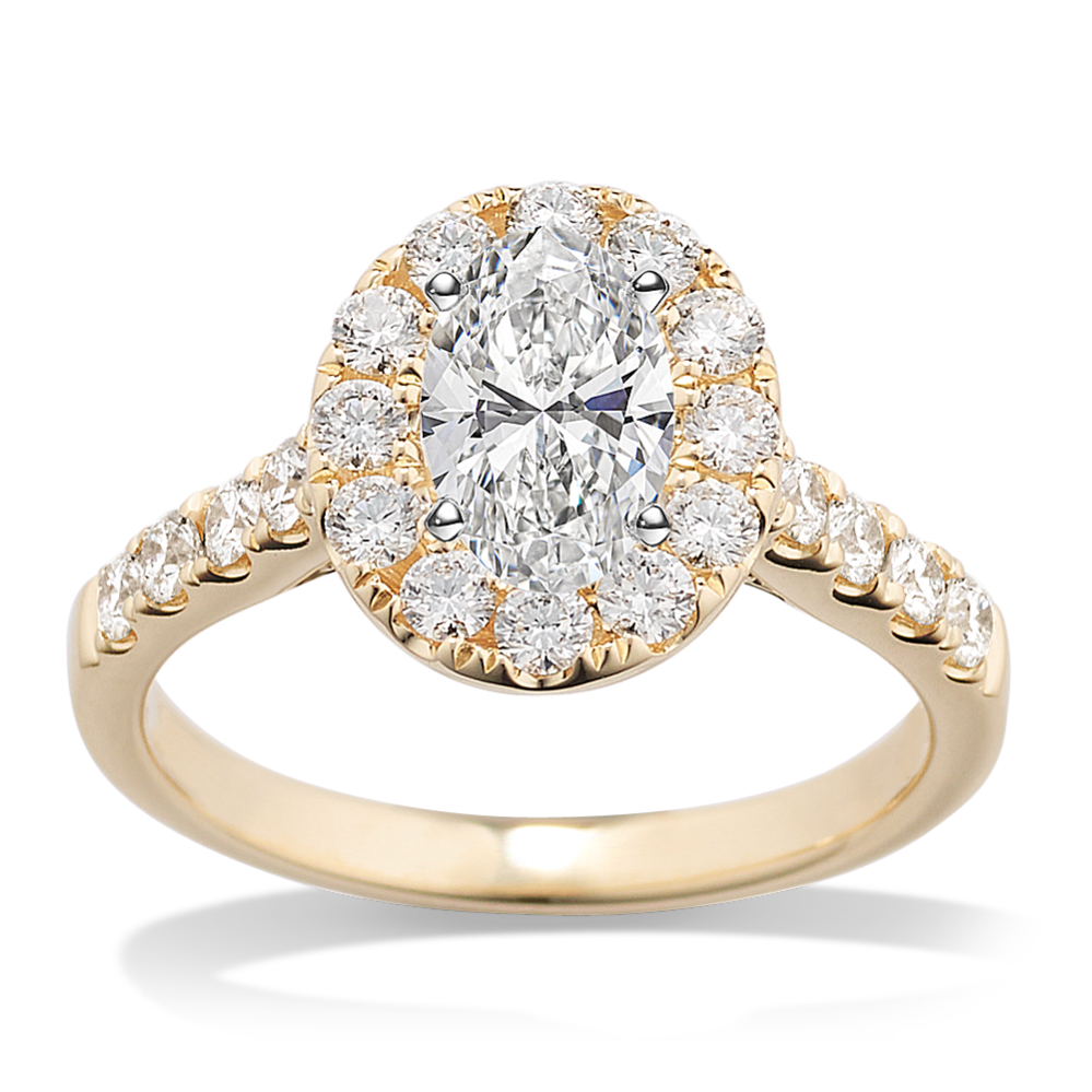 Showstopper Engagement Ring for 0.75 ct Oval