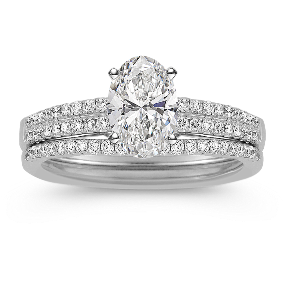 Round Diamond Wedding Set