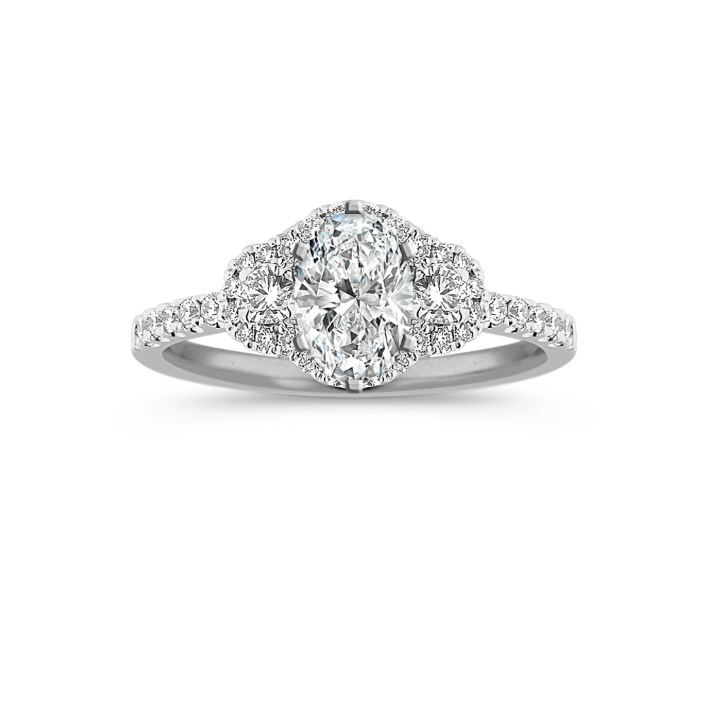 Halo Natural Diamond Engagement Ring