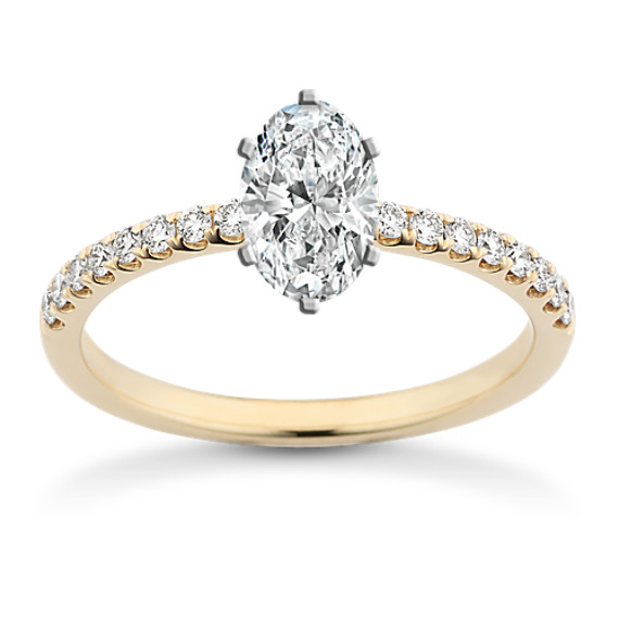 Timeless Diamond Engagement Ring with Pave Setting