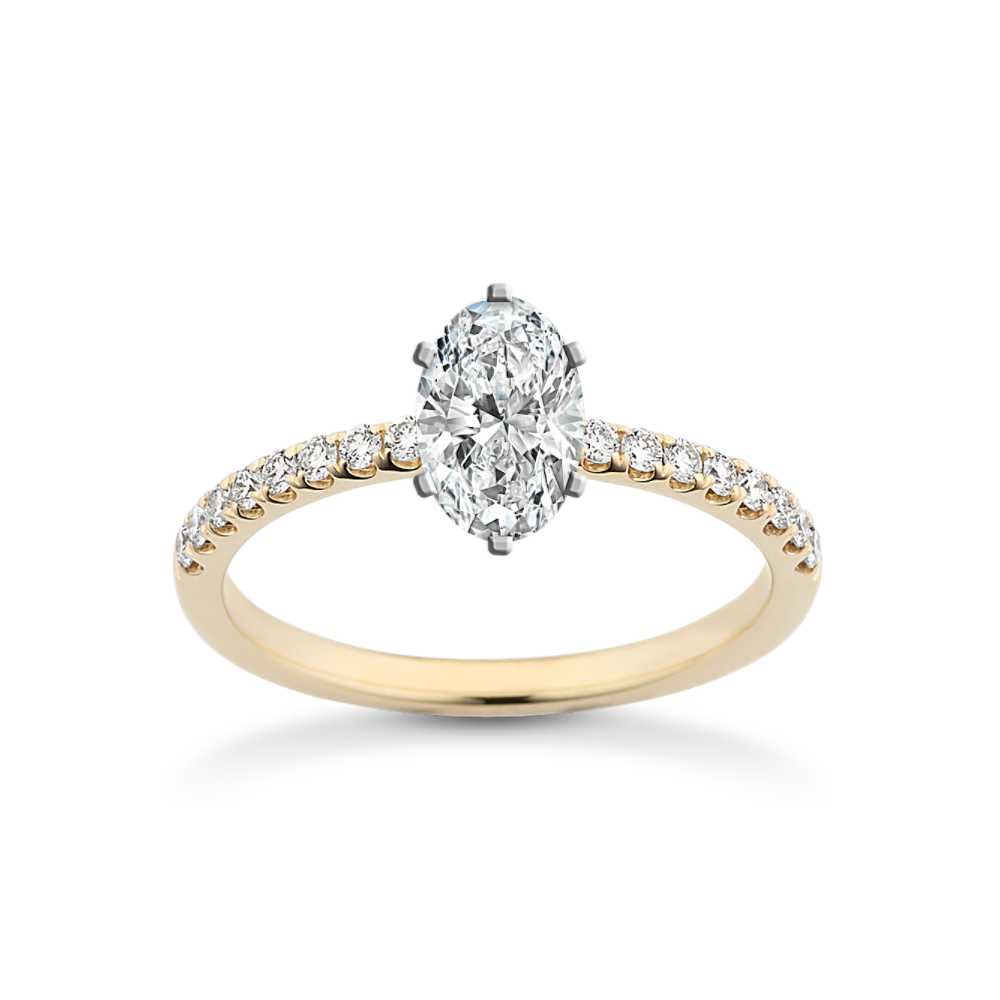 Timeless Diamond Engagement Ring with Pave Setting