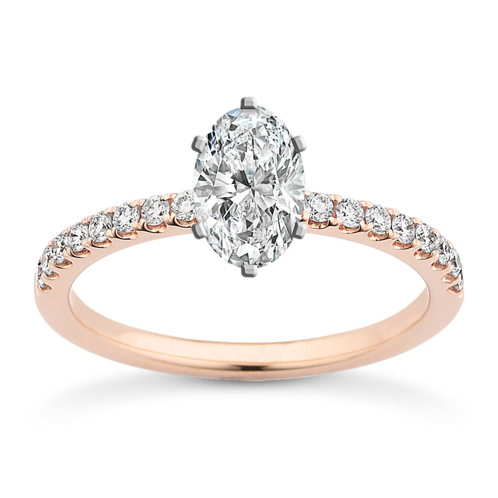 Vista Diamond Pave Engagement Ring