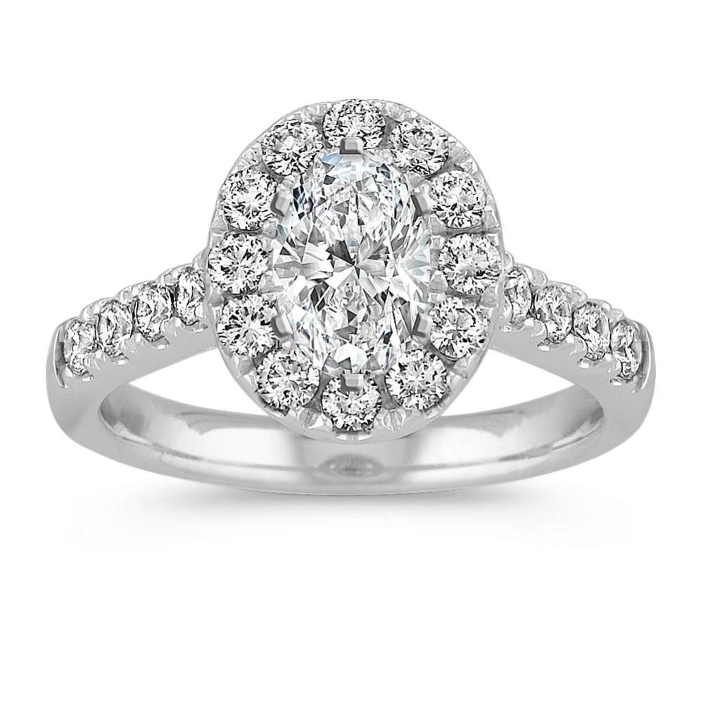 Showstopper Engagement Ring for 0.75 ct Oval