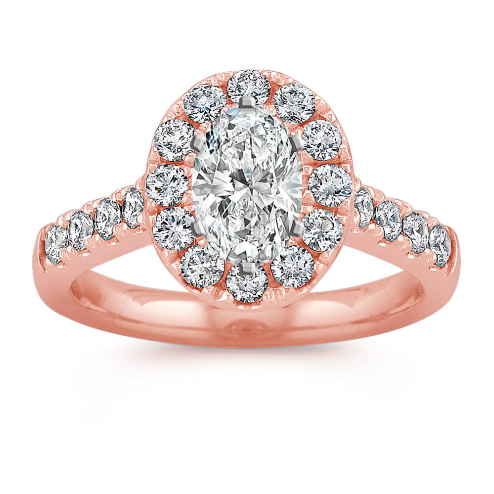 Showstopper Engagement Ring for 0.75 ct Oval