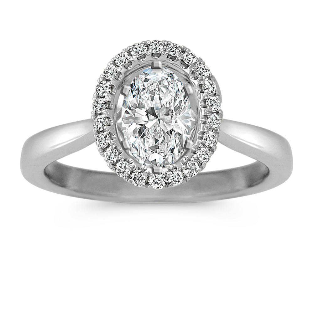 Kinsley Halo Engagement Ring for 1 ct Oval