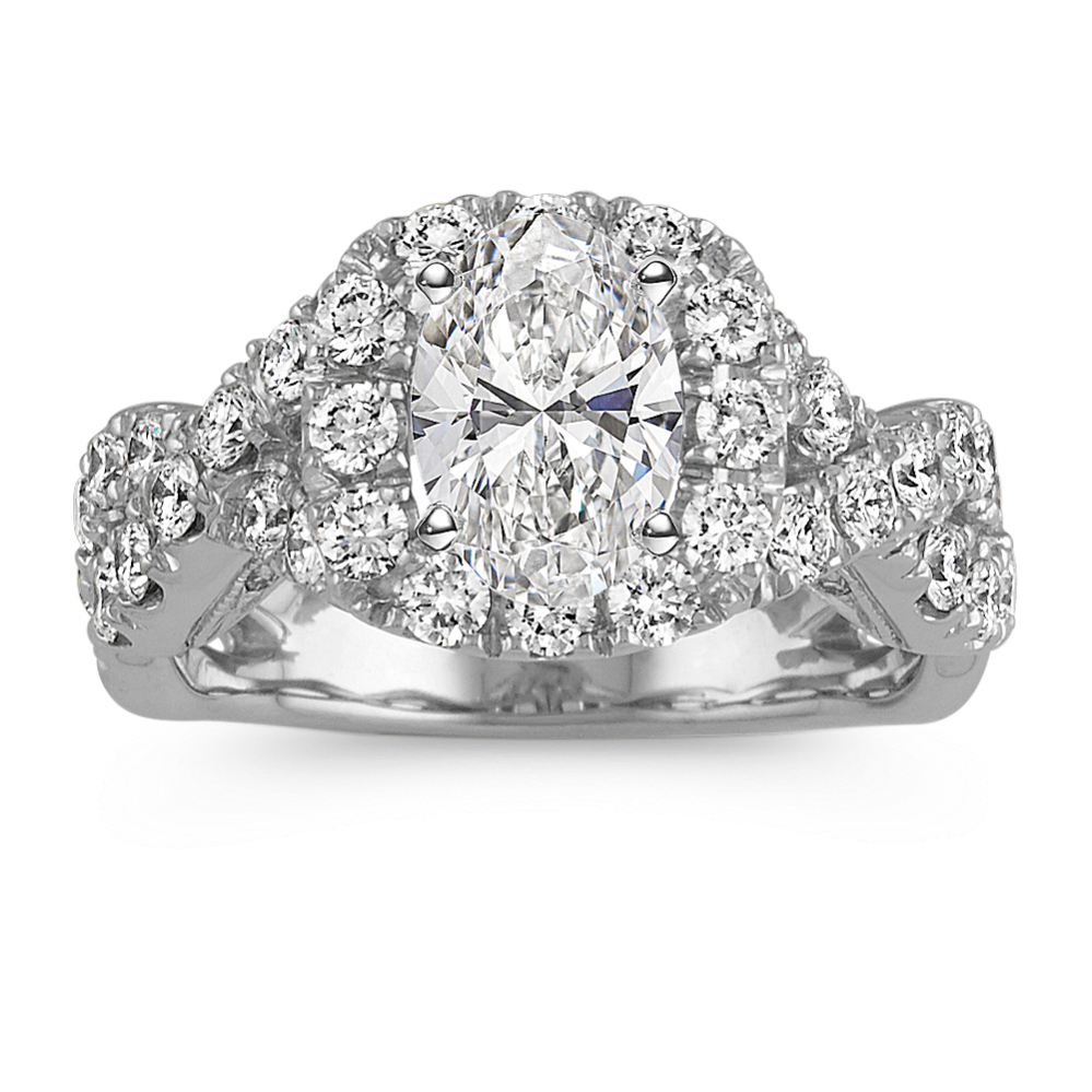 Alouette Halo Engagement Ring