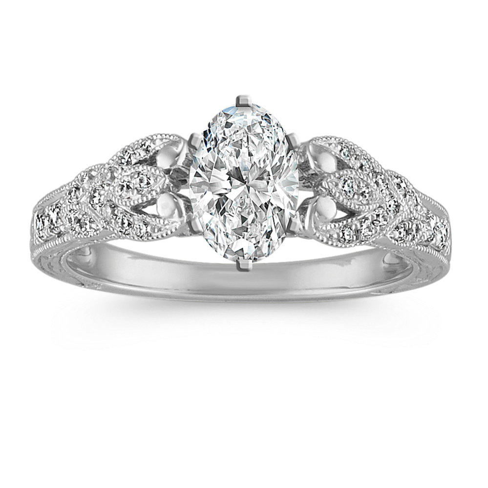 Danse Vintage Diamond Engagement Ring in Platinum