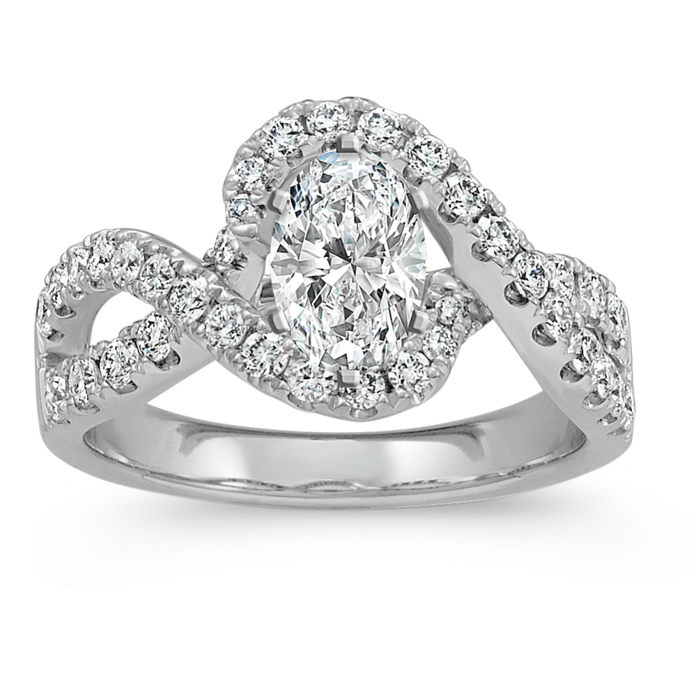 1.0 ct. Natural Diamond Engagement Ring in White Gold