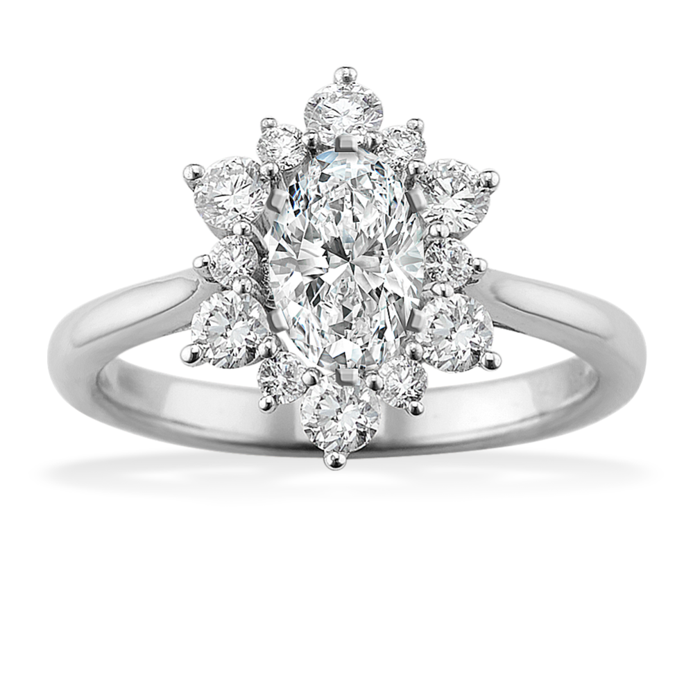 Star Halo Engagement Ring (Oval)