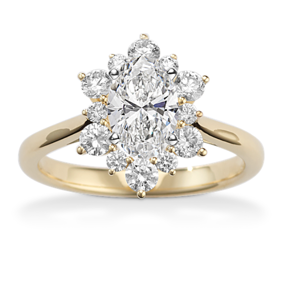 Star Halo Engagement Ring (Oval)