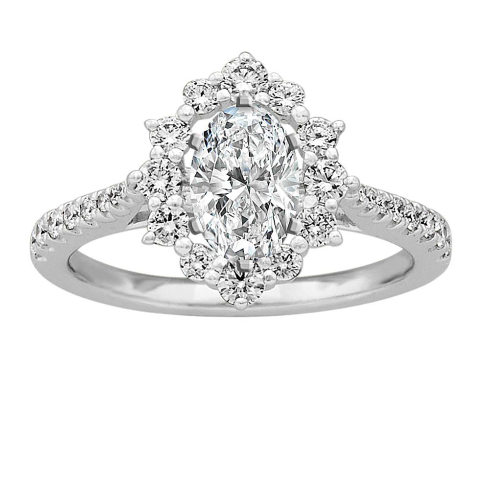 Nova Diamond Halo Engagement Ring