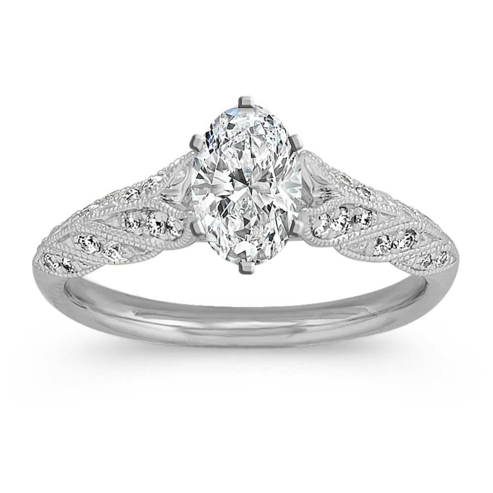 0.95 ct. Natural Diamond Engagement Ring in Platinum