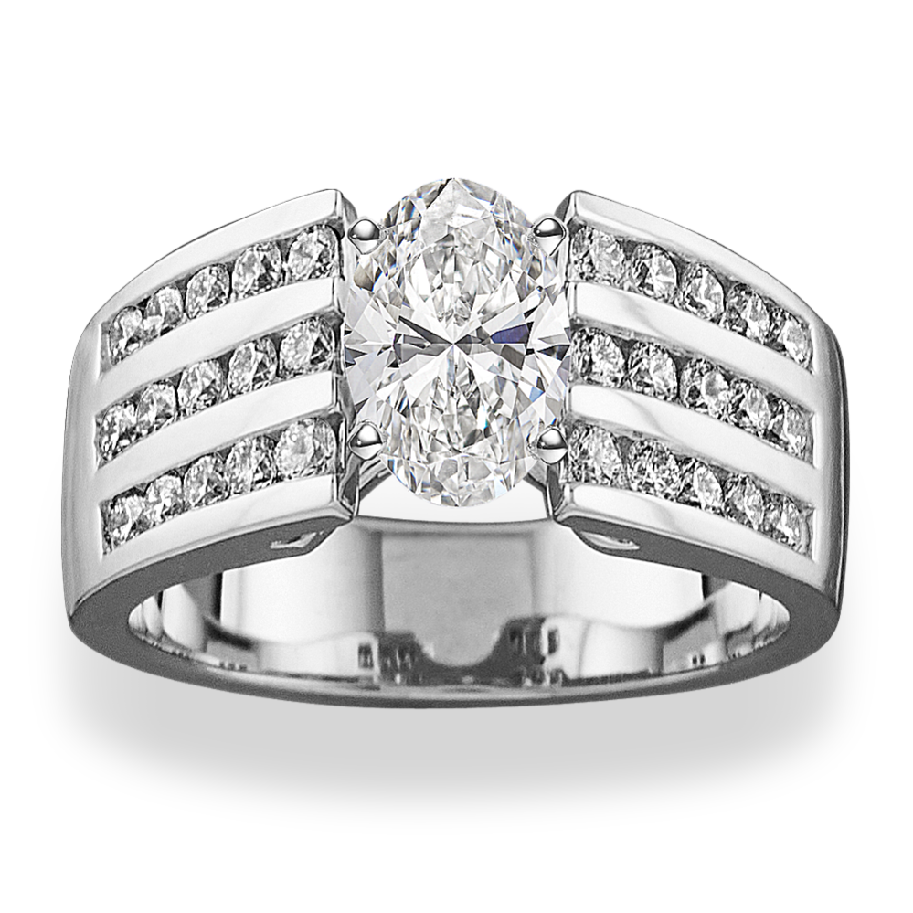 Annika Classic Diamond Engagement Ring in 14K White Gold
