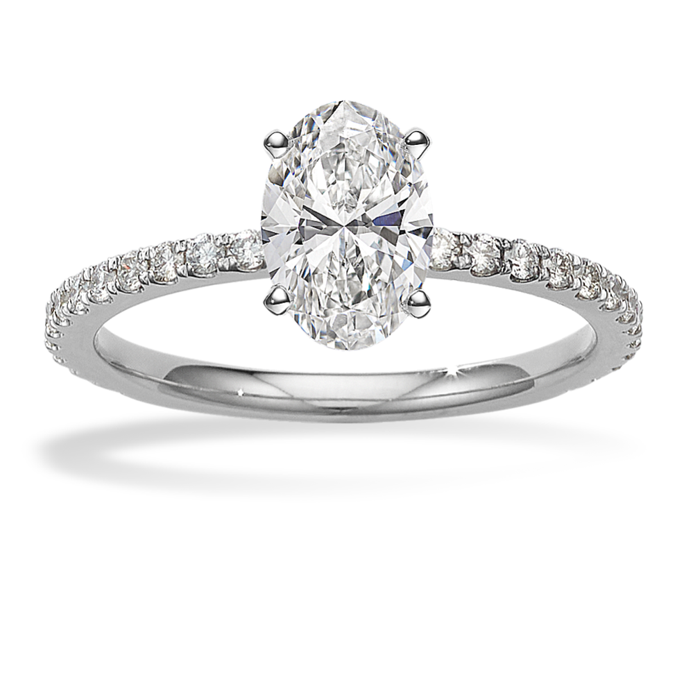 Darcy Pave Engagement Ring in Platinum