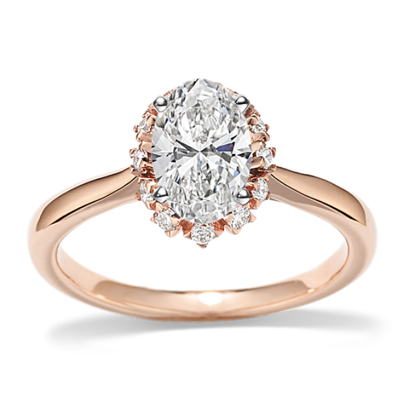 Azalea Hidden Halo Engagement Ring