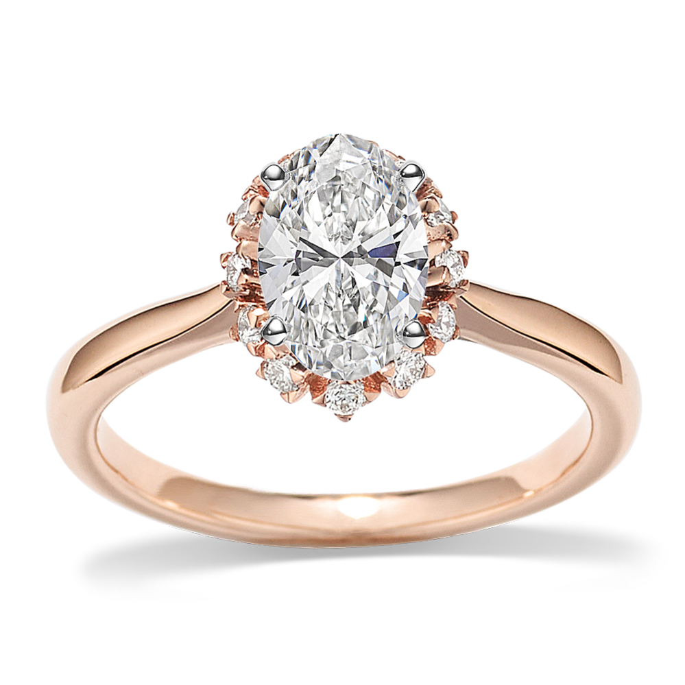 Azalea Hidden Halo Engagement Ring