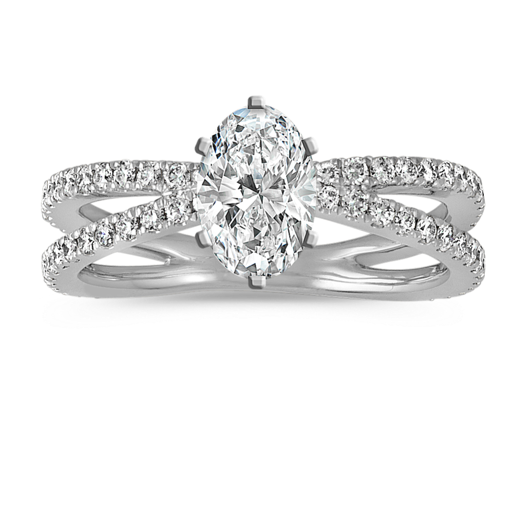 1.2 ct. Natural Diamond Engagement Ring in White Gold