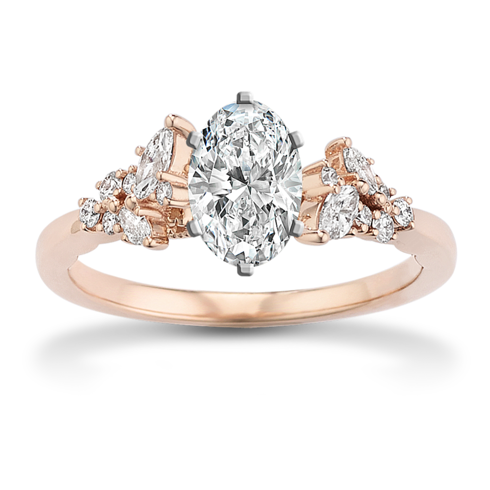 1.2 ct. Natural Diamond Engagement Ring in Rose Gold