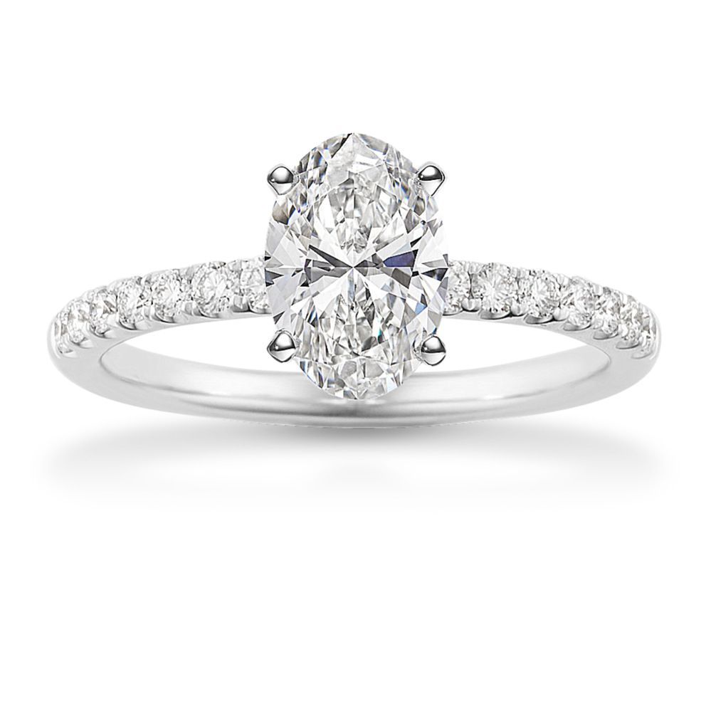 Hidden Diamond Pave Engagement Ring