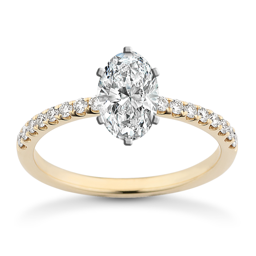 1.5 ct. Natural Diamond Engagement Ring in Yellow Gold